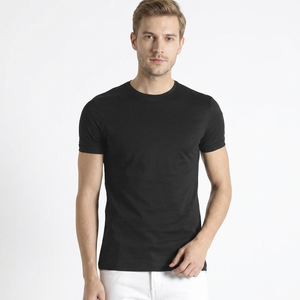 T-shirt décontracté à manches courtes pour homme, respirant, 100% coton, 180 GSM - Product Image 1