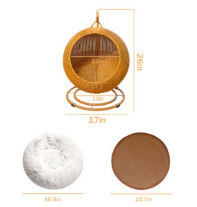 Ovelty-extensiones de pelo de ratán con amaca para mujer, jaula de pelo de diferentes colores - Product Image 6