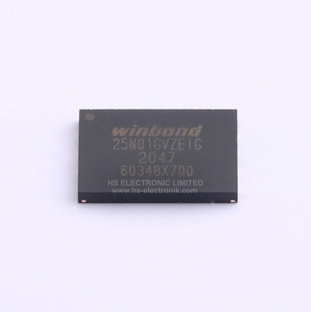 W25N01GVZEIG 1Gb SLC NAND Flash Memory IC 128Mx8 SPI Quad I/O 104MHz  8-WDFN
