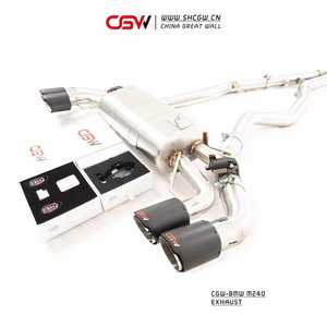 CGW son tasarım yüksek performanslı paslanmaz çelik ve titanyum BMW G42 m240i için çift ipuçları ile fırında egzoz susturucu boruları - Product Image 4