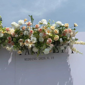 Camino <span class=keywords><strong>de</strong></span> Mesa <span class=keywords><strong>de</strong></span> <span class=keywords><strong>Flores</strong></span> Artificiales Románticas Hechas a Mano <span class=keywords><strong>de</strong></span> Alta Calidad para Decoración del Hogar, Decoración <span class=keywords><strong>de</strong></span> Escritorio para Fiestas, Centros <span class=keywords><strong>de</strong></span> Mesa - Product Image 5