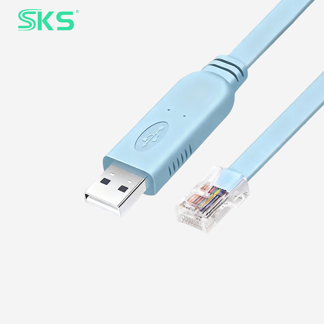 USB AM RJ45 Console Cable Blue Molded RS232 Serial Debug Cable Fast Data Transfer ROSH Certified for for H3C Switch Router