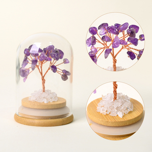 Arbre à Argent en Cristal Naturel avec Éclats de Pierres Précieuses en Gros pour la Décoration - Product Image 5