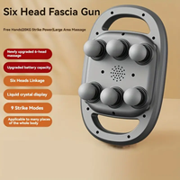 Pistolet de massage à percussion 6 têtes pour tissus profonds, appareil électrique de relaxation musculaire et fasciale pour la récupération du dos et des jambes