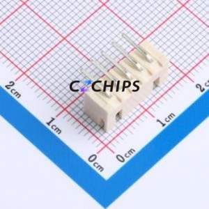 HCZZ0139-5 Wire-to-Board Pin Header Bent Lead Through Hole,P=2.54mm Connector 1x5P 2.5mm Right Angle Insert XH - Product Image 2