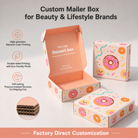 Conception Personnalisée Logo Eco Friend Impression de Qualité Alimentaire Pliable Gâteau Alimentaire Cookie Pain Pâtisserie Donut Macaron Boîtes d'Emballage en Papier