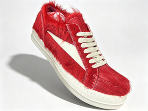 Sneakers plateforme multicolores en crin de cheval, bout rond, style lacets - Product Image 4