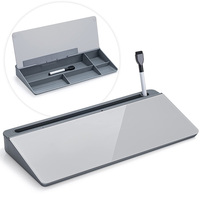 Tableau blanc en verre de vente chaude tableau effaçable à sec avec tiroir de rangement support de clavier d'ordinateur organisateur de bureau