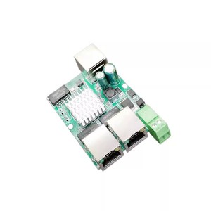Module <span class=keywords><strong>de</strong></span> commutateur réseau Ethernet embarqué mini 3 ports 10M/100M/1000M adaptatif large tension DC9-60V pour carte PCBA - Product Image 3