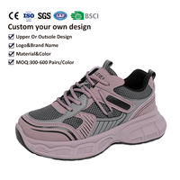Sneakers plateforme pour femmes, fabrication sur mesure OEM, deux couleurs au choix, design rétro patchwork, chaussures confortables à plateforme