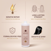 Traitement lissant pour cheveux à la kératine protéinée brésilienne ODM/OEM, crème lissante pour cheveux bouclés sains, 1000 ml