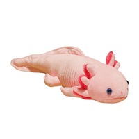 Boneka Dinosaurus Heksagon Axolotl Lintas Batas dengan Isian Kapas PP, Hadiah Hari Anak yang Lucu untuk Usia 14 Tahun ke Atas