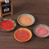 Nuevo Producto: Plato de Sandía de Resina, Accesorios de Resina DIY, Tazón de Frutas de Resina, Joyería, Imán para Refrigerador, Dijes de Resina para Decoración
