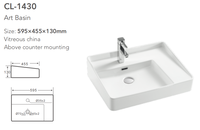 Encimera de baño de cerámica ovalada de buena calidad, lavabo de tocador, lavabo de gabinete de cara de mano moderno de gran tamaño para Hotel de lujo
