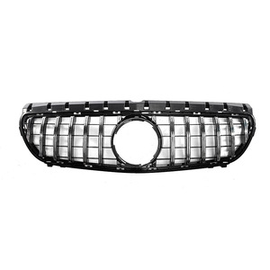 Grille de calandre de style GT pour Mercedes-Benz Classe B W246, ABS noir avec bandes argentées, 2012-2014 - Product Image 3