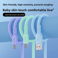 Kabel Data USB-A ke Type-C 2m Pengisian Daya Super Cepat 120W untuk Ponsel