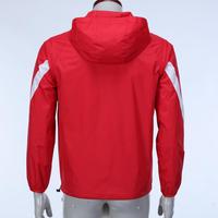 Veste de pluie à capuche personnalisée en usine, unisexe, avec empiècements de couleur, coupe-vent léger, vente en gros