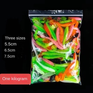 เหยื่อตก<span class=keywords><strong>ปลา</strong></span>ไวนิลแบบนิ่มสองสี ยี่ห้อ Baizhuo รุ่น Fat Screw T-Tail สำหรับตก<span class=keywords><strong>ปลา</strong></span>คาร์พ ตก<span class=keywords><strong>ปลา</strong></span>แบบลากเหยื่อในน้ำจืด ไม่มีตะขอ ใช้ตกปลาในทะเลสาบ - Product Image 2