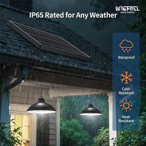 Luces LED Solares para Exteriores, Lámpara de Jardín Impermeable, Lámpara de Pared Dividida, Lámpara de Calle para Interiores, Linterna Colgante de Doble Cabezal, Regulable - Product Image 5