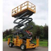 Plateforme élévatrice à ciseaux électrique tout-terrain XG1523ERT, hauteur de travail 15 m, pour travaux de construction et d'entretien en extérieur