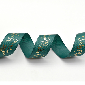 에코 친화적 인 새틴 리본 1.5 인치 그로스 그레인 리본 인쇄 38 mm 크리스마스 리본 로고가있는 나무, 장식 - Product Image 3