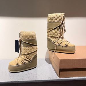 รองเท้าบูทสโนว์บอร์ดแบบสวมสูงถึงต้นขา สไตล์เรโทร พื้นหนา กันลื่น น้ำหนักเบา สวมใส่สบาย อุ่น สำหรับฤดูใบไม้ร่วงและฤดูหนาว คุณภาพสูง ขายส่ง - Product Image 4