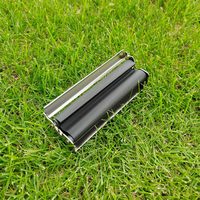 Prix inférieur Best-seller accessoires pour fumeurs portables 70mm métal noir + toile opération manuelle rouleau fabricant de cigarettes