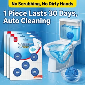 Pastilles nettoyantes automatiques pour cuvettes de toilettes, lot de 5, anti-calcaire, 300 chasses d'eau par <span class=keywords><strong>bloc</strong></span>, détartrant bleu désodorisant, longue durée 30 jours - Product Image 4