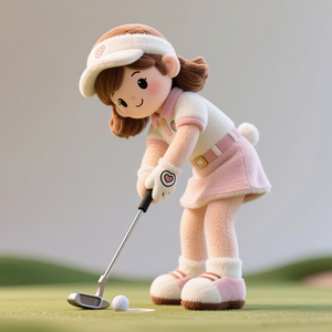 Fabricant de jouets en peluche personnalisés, usine OEM d'<span class=keywords><strong>animaux</strong></span> en peluche, fournisseur de poupées en peluche douces, série de boîtes mystères Golf Girls - Product Image 5