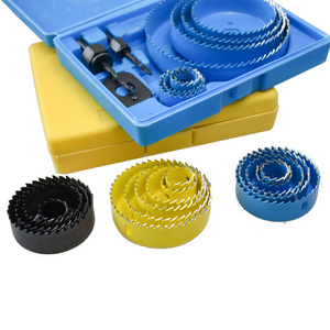 Kzd Woodworking Hole Saw Set 13 Pc For Plasterboard Wood Plastic Aluminum Boards With Carbide Tipped Blades - Product Image 4