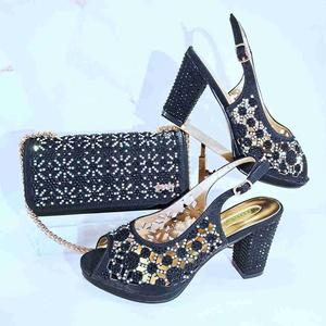 Set di <span class=keywords><strong>Scarpe</strong></span> e Borsa Africane di Alta Qualità per Feste Nigeriane <span class=keywords><strong>con</strong></span> Borsa Abbinata - Product Image 2