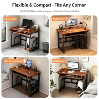 Bureau d'ordinateur minimaliste pour la maison, table d'écriture pour petit espace, bureau d'étude pour chambre à coucher, table de bureau pour maison en location