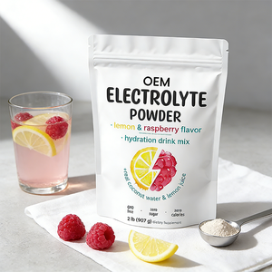 Suplemento de Saúde para Adultos Marca Própria Pó Eletrolítico Melhora Imunidade e Energia Sabor Limão e Framboesa Mistura para Bebida Hidratante - Product Image 2