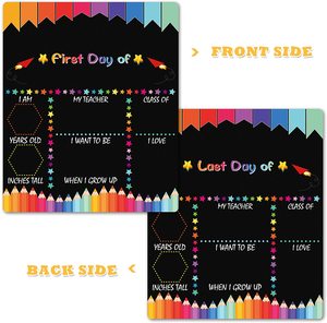 Panneau d'affichage pour photos, accessoire pour le premier jour des enfants, tableaux noirs double face - Product Image 2