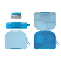 Elephant Design 1550Ml Boîte à lunch en acier inoxydable Boîte à lunch pour enfants Boîte à bento pour bébé à 3 compartiments
