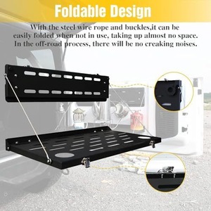 ประตูท้ายแบบหนาแบบชั้นเดียวโต๊ะพับได้พร้อมแผง Molle เหมาะสำหรับประตู2/4 Ford bronco 2021 2025 - Product Image 3