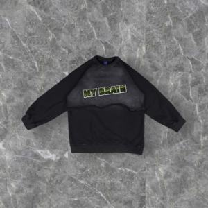 Sudaderas con Estampado Personalizadas OEM, Estilo Urbano, Algodón Grueso, Vintage, Desgastadas, Cuello Redondo, Talla Grande - Product Image 1