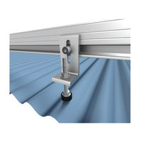 Sistem Pemasangan Atap Surya Rakmodo Aluminium Stainless Steel Anodized, Baut Gantung untuk Atap Logam Bergelombang, Dapat Disesuaikan