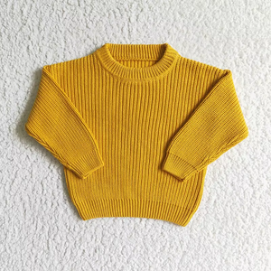 Vente en gros de pulls en tricot pour enfants, filles et garçons, 8 couleurs, décontractés, manches longues, col rond, pour l'automne et l'hiver - Product Image 4