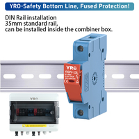 YRO Porte-fusible électrique DC haute capacité Rail Din Base de fusible solaire 32A avec éléments de matériaux d'isolation 1000V certifiés CE