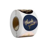 Étiquettes d'emballage dorées en rouleau rond de 1,5 pouce - Papier kraft auto-adhésif avec logo personnalisé - Vente en gros directe d'usine, faible MOQ