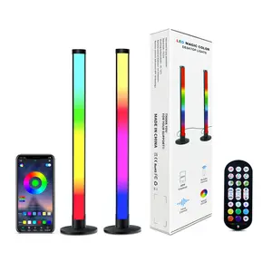 אפליקציה Rgb בר אקריליק לילה קול קול הופעל מוסיקה USD שלט רחוק נטענת שולחן שולחן עבודה חדר הסביבה קצב אור