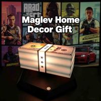 Lámpara de Levitación Magnética HCNT con Control Táctil de Dólares Estadounidenses (USD) y 3 Colores de Luz, Decoración Creativa para el Hogar, Regalo de Cumpleaños, Luz con Diseño de Billete