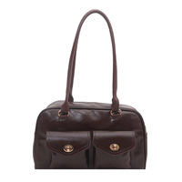 Sac à main Boston pour femme en PU grande capacité, avec fermeture éclair, en polyester, texturé, tendance, multi-compartiments, à porter sous le bras/à l'épaule