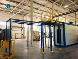 Линия порошковой окраски Top Rail Batch с ручным управлением, полная система порошковой покраски с верхним перекрестным транспортером - Product Image 6