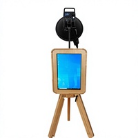 Photomaton miroir magique de 18,5 pouces, double face, écran tactile, kiosque pour événements avec flight case