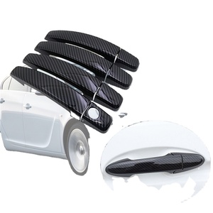 Copri Maniglia Porta in Fibra di Carbonio Nero Lucido Accessori Auto per <span class=keywords><strong>Opel</strong></span> <span class=keywords><strong>Insignia</strong></span> a MK1 2008-2016 - Product Image 1