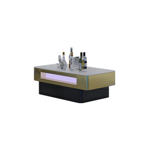 Fabricante al por mayor, barra de <span class=keywords><strong>bar</strong></span>, mesa de iluminación Led, piedra sinterizada de acero inoxidable personalizada, muebles de club nocturno fáciles de limpiar - Product Image 6