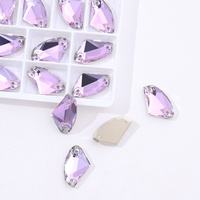 Pierres en cristal K9 de haute qualité, strass en verre colorés en forme de tête de hache, à coudre à la main, pour vêtements, robes, tenues de mariage et projets DIY