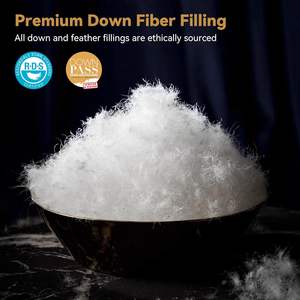 Couette en plumes de canard grises et de duvet d'oie, taille King, de qualité supérieure, toute saison, garnissage 750, tissu en mélange de coton 430TC - Product Image 5